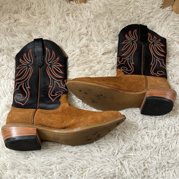 FENOGLIO BOOT CO. Rust Roughout Boots in brown size 10.5 - Picture 6 of 10